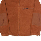 CABELA'S Mens Brown Zip Jacket L Polyester Fleece Casual Outdoor Warm