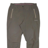 ICEPEAK Womens Relaxed Brown Polyester Blend Zip Trousers W32 L26 Outdoor