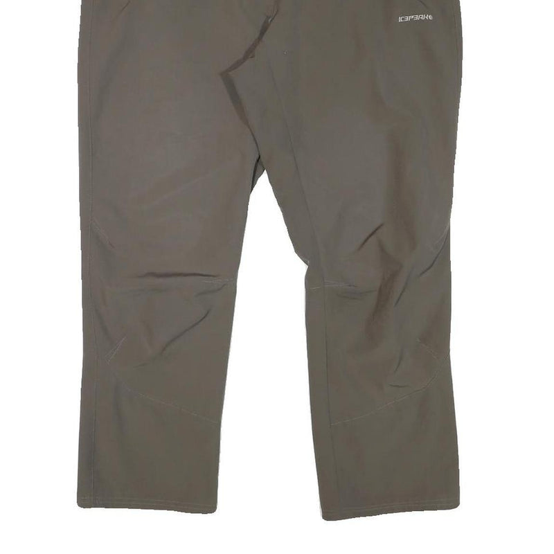 ICEPEAK Womens Relaxed Brown Polyester Blend Zip Trousers W32 L26 Outdoor