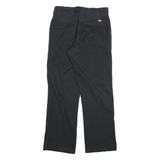 DICKIES Mens Cotton Blend Black Regular Fit Straight Trousers W28 L29 Workwear
