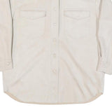 ZARA Womens Cream Button Jacket XS Polyester Blend Plain Minimalist Casual
