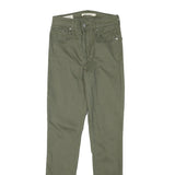 LEVI'S Womens Cotton Blend Green Slim Skinny Trousers W25 L28 Casual Everyday
