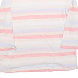 TOMMY HILFIGER Womens White Pink Blue Striped Basic Top 3/4 Sleeve Round Neck L
