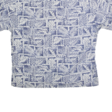 CAMPIA MODA Mens Blue Patterned Cotton Shirt 2XL Short Sleeve Casual Summer