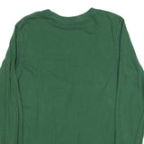 NIKE Mens Green Long Sleeve Crew Neck Cotton Blend T-Shirt S Logo Camouflage