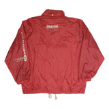 Mens Red Jacket L Polyester Blend Zip Outdoor Casual 911 Police Print