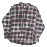 JACHS Mens Black & White Check Shirt 2XL Cotton Blend Long Sleeve Casual Wear