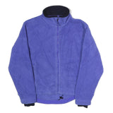 LL BEAN Womens Purple Jacket M Polyester Fleece Casual Outdoor Zip Closure