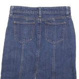 LIQUID Womens Blue Denim Pencil Knee Length Cotton Skirt Size S Casual