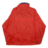 COLUMBIA Womens Red & Navy Lightweight Nylon Jacket L Zip Plain Sportswear