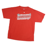 MAJESTIC Mens Red 2009 Western Conference Champions Graphic T-Shirt XL Short