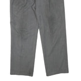 HAGMAN Mens Wool Blend Grey Regular Fit Straight Leg Trousers W34 L28 Smart Work