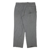 HAGMAN Mens Wool Blend Grey Regular Fit Straight Leg Trousers W34 L28 Smart Work
