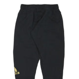 ADIDAS Mens Joggers Black Gold Slim Tapered S W26 L26 Logo Casual