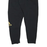 ADIDAS Mens Joggers Black Gold Slim Tapered S W26 L26 Logo Casual