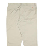 DICKIES Mens Regular Fit Beige Cotton Blend Zip Trousers W42 L30 Classic