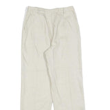 VALENTINO Womens Wool Blend Cream Regular Fit Straight Leg Trousers W26 L30