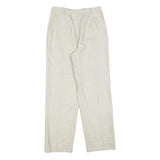 VALENTINO Womens Wool Blend Cream Regular Fit Straight Leg Trousers W26 L30