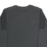 ADIDAS Womens Grey Cotton Blend Crew Neck Sweatshirt S Lightweight Pullover