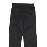 DICKIES Mens Black Cotton Regular Straight Trousers W31 L32 Workwear Casual