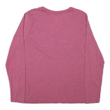 CARHARTT Womens Pink Long Sleeve V-Neck Cotton Blend T-Shirt XL Casual Comfort