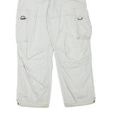 YES OR NO Mens Relaxed Drawstring Cotton Blend White Cargo Trousers W32 L29