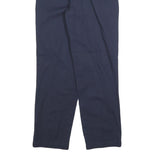 DOCKERS Womens Cotton Blend Navy Blue Regular Fit Straight Leg Trousers W28 L28