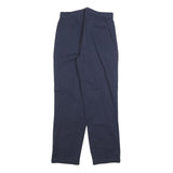 DOCKERS Womens Cotton Blend Navy Blue Regular Fit Straight Leg Trousers W28 L28