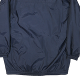 Womens Navy Blue Reversible Nylon Jacket L Lightweight Zip Front