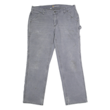 CARHARTT Womens Cotton Blend Grey Classic Straight Trousers W36 L30 Workwear