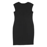 LAURA ASHLEY Womens Black Polka Dot Sleeveless Bodycon Polyester Dress UK 12
