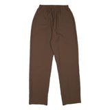HABAND Womens Polyester Blend Brown Relaxed Straight Trousers W24 L28 Casual