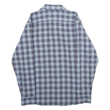 WRANGLER Mens Blue & Orange Checked Long Sleeve Shirt L Casual Cotton