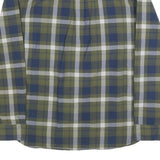 LEVI'S Mens Blue & Green Check Shirt M Cotton Blend Casual Long Sleeve Button