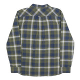 LEVI'S Mens Blue & Green Check Shirt M Cotton Blend Casual Long Sleeve Button