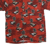 IMPRINTS Mens Red Hawaiian Shirt M Cotton Short Sleeve Button Pocket