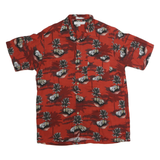 IMPRINTS Mens Red Hawaiian Shirt M Cotton Short Sleeve Button Pocket