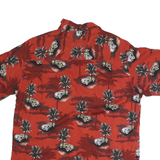 IMPRINTS Mens Red Hawaiian Shirt M Cotton Short Sleeve Button Pocket