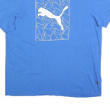 PUMA Mens Blue Graphic T-Shirt XL Short Sleeve Crew Neck Sportswear Casual