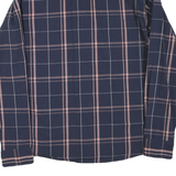 WRANGLER Mens Navy Blue & Pink Check Shirt L Long Sleeve Cotton Blend Casual