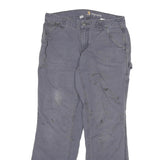 CARHARTT Womens Cotton Blend Blue Regular Straight Trousers W30 L29 Workwear
