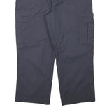 DICKIES Mens Cotton Blend Navy Blue Relaxed Cargo Trousers W36 L27 Workwear