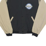 GAME Mens Black & Beige Button Jacket XL Polyester Blend Plain Casual Sport