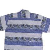 CHAROVA Mens Blue & Black Patterned Cotton Blend Shirt XL Summer Casual Short