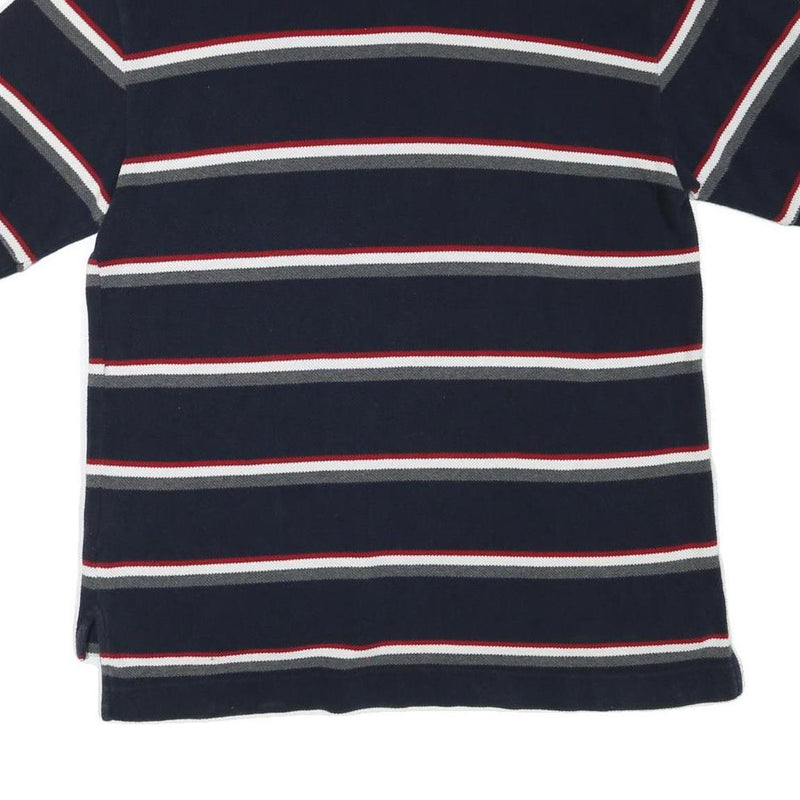 NAUTICA Mens Blue White & Red Striped Short Sleeve Polo Shirt XL Classic Fit