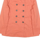 TOMMY HILFIGER Womens Coral Button Jacket L Cotton Blend Double Breasted