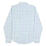 TOMMY HILFIGER Mens White Green & Blue Check Shirt M Classic Button Down Cotton