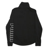 PUMA Mens Black Jacket M Cotton Blend Classic Zip Sportswear Logo
