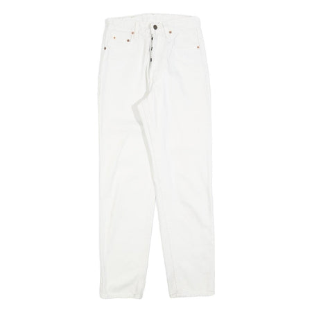 LEVI'S 891 02 Mens Jeans White Regular Straight Denim W28 L30 Button Closure