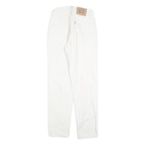 LEVI'S 891 02 Mens Jeans White Regular Straight Denim W28 L30 Button Closure